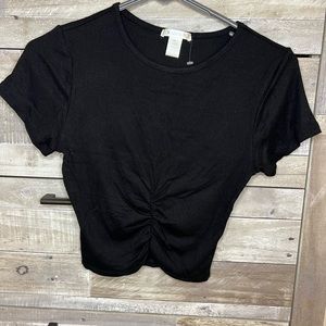Black Crop Shirt